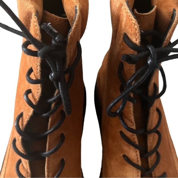 Rag & Bone Sloane Suede Platform Lace Up Combat Boots Size 41 - Picture 6 of 16